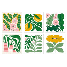 Carica l'immagine nel visualizzatore di Gallery, Mini Set Dipingere con i Numeri 20x20cm (6 pezzi) - Pattern di Forme Botaniche Figured'Art