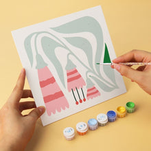 Carica l'immagine nel visualizzatore di Gallery, Mini Set Dipingere con i Numeri 20x20cm (6 pezzi) - Pattern di Forme Botaniche