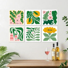 Carica l'immagine nel visualizzatore di Gallery, Mini Set Dipingere con i Numeri 20x20cm (6 pezzi) - Pattern di Forme Botaniche