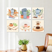 Carica l'immagine nel visualizzatore di Gallery, Mini Set Dipingere con i Numeri 20x20cm (6 pezzi) - Rituale del Caffè