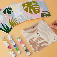 Carica l'immagine nel visualizzatore di Gallery, Mini Set Dipingere con i Numeri 20x20cm (6 pezzi) - Pattern di Foglie