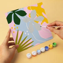 Carica l'immagine nel visualizzatore di Gallery, Mini Set Dipingere con i Numeri 20x20cm (6 pezzi) - Pattern di Foglie