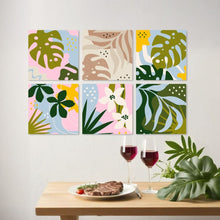 Carica l'immagine nel visualizzatore di Gallery, Mini Set Dipingere con i Numeri 20x20cm (6 pezzi) - Pattern di Foglie