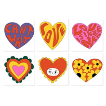 Carica l'immagine nel visualizzatore di Gallery, Mini Set Dipingere con i Numeri 20x20cm (6 pezzi) - Cuori Groovy Figured'Art