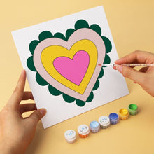 Carica l'immagine nel visualizzatore di Gallery, Mini Set Dipingere con i Numeri 20x20cm (6 pezzi) - Cuori Groovy