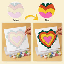 Carica l'immagine nel visualizzatore di Gallery, Mini Set Dipingere con i Numeri 20x20cm (6 pezzi) - Cuori Groovy