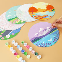 Carica l'immagine nel visualizzatore di Gallery, Mini Set Dipingere con i Numeri - Dischi di Ø20cm (6 pezzi) - Paesaggi da Sogno