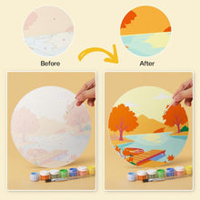 Carica l'immagine nel visualizzatore di Gallery, Mini Set Dipingere con i Numeri - Dischi di Ø20cm (6 pezzi) - Paesaggi da Sogno