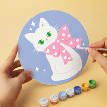 Carica l'immagine nel visualizzatore di Gallery, Mini Set Dipingere con i Numeri - Dischi di Ø20cm (6 pezzi) - Baffi e Fiocchetti
