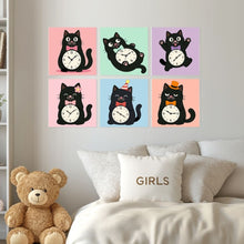 Carica l'immagine nel visualizzatore di Gallery, Mini Set Dipingere con i Numeri 20x20cm (6 pezzi) - Gatti Tic Tac