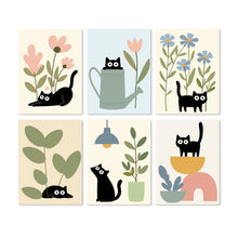 Carica l'immagine nel visualizzatore di Gallery, Mini Set Dipingere con i Numeri 15x20cm (6 pezzi) - Gatti Curiosi 1 Figured'Art
