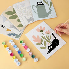 Carica l'immagine nel visualizzatore di Gallery, Mini Set Dipingere con i Numeri 15x20cm (6 pezzi) - Gatti Curiosi 1