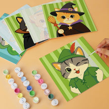 Carica l'immagine nel visualizzatore di Gallery, Mini Set Dipingere con i Numeri 20x20cm (6 pezzi) - Gatti Fantasy