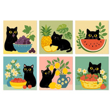 Carica l'immagine nel visualizzatore di Gallery, Mini Set Dipingere con i Numeri 20x20cm (6 pezzi) - Gatto Goloso Figured'Art