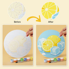 Carica l'immagine nel visualizzatore di Gallery, Mini Set Dipingere con i Numeri - Dischi di Ø20cm (6 pezzi) - Frutti Ghiacciati