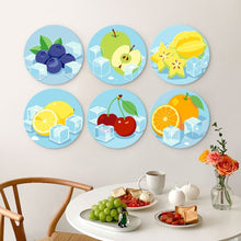 Carica l'immagine nel visualizzatore di Gallery, Mini Set Dipingere con i Numeri - Dischi di Ø20cm (6 pezzi) - Frutti Ghiacciati