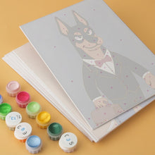 Carica l'immagine nel visualizzatore di Gallery, Mini Set Dipingere con i Numeri 15x20cm (6 pezzi) - Cani in Ghingheri