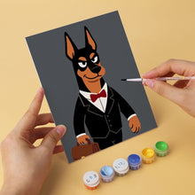 Carica l'immagine nel visualizzatore di Gallery, Mini Set Dipingere con i Numeri 15x20cm (6 pezzi) - Cani in Ghingheri