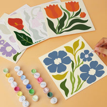 Carica l'immagine nel visualizzatore di Gallery, Mini Set Dipingere con i Numeri 20x20cm (6 pezzi) - Stampe Floreali