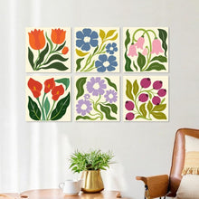 Carica l'immagine nel visualizzatore di Gallery, Mini Set Dipingere con i Numeri 20x20cm (6 pezzi) - Stampe Floreali