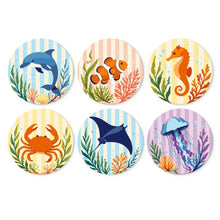 Carica l'immagine nel visualizzatore di Gallery, Mini Set Dipingere con i Numeri - Dischi di Ø20cm (6 pezzi) - Vita dell'oceano Figured'Art