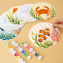 Carica l'immagine nel visualizzatore di Gallery, Mini Set Dipingere con i Numeri - Dischi di Ø20cm (6 pezzi) - Vita dell'oceano