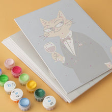 Carica l'immagine nel visualizzatore di Gallery, Mini Set Dipingere con i Numeri 15x20cm (6 pezzi) - Gatti in Ghingheri