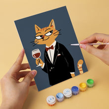 Carica l'immagine nel visualizzatore di Gallery, Mini Set Dipingere con i Numeri 15x20cm (6 pezzi) - Gatti in Ghingheri