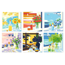 Carica l'immagine nel visualizzatore di Gallery, Mini Set Dipingere con i Numeri 20x20cm (6 pezzi) - Vedute dalla Finestra Figured'Art