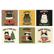 Carica l'immagine nel visualizzatore di Gallery, Mini Set Dipingere con i Numeri 20x20cm (6 pezzi) - Meowy Christmas Figured'Art