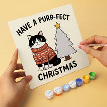 Carica l'immagine nel visualizzatore di Gallery, Mini Set Dipingere con i Numeri 20x20cm (6 pezzi) - Meowy Christmas