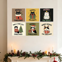 Carica l'immagine nel visualizzatore di Gallery, Mini Set Dipingere con i Numeri 20x20cm (6 pezzi) - Meowy Christmas