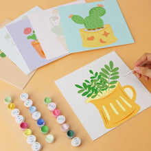 Carica l'immagine nel visualizzatore di Gallery, Mini Set Dipingere con i Numeri 20x20cm (6 pezzi) - Angolo di Piante Colorate