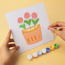 Carica l'immagine nel visualizzatore di Gallery, Mini Set Dipingere con i Numeri 20x20cm (6 pezzi) - Angolo di Piante Colorate