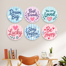 Carica l'immagine nel visualizzatore di Gallery, Mini Set Dipingere con i Numeri - Dischi di Ø20cm (6 pezzi) - Parole Gentili