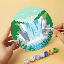 Carica l'immagine nel visualizzatore di Gallery, Mini Set Dipingere con i Numeri - Dischi di Ø20cm (6 pezzi) - Paesaggi da Sogno 2