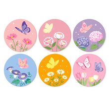 Carica l'immagine nel visualizzatore di Gallery, Mini Set Dipingere con i Numeri - Dischi di Ø20cm (6 pezzi) - Fiori e Farfalle Figured'Art