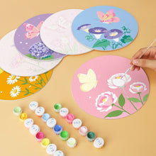 Carica l'immagine nel visualizzatore di Gallery, Mini Set Dipingere con i Numeri - Dischi di Ø20cm (6 pezzi) - Fiori e Farfalle