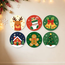 Carica l'immagine nel visualizzatore di Gallery, Mini Set Dipingere con i Numeri - Dischi di Ø20cm (6 pezzi) - Sussurri di Natale
