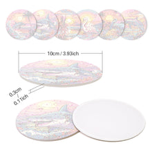 Carica l&#39;immagine nel visualizzatore di Gallery, Set di 6 Sottobicchieri da Dipingere con i numeri (15cm diametro) - Vita Marina Colorata
