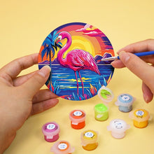 Carica l'immagine nel visualizzatore di Gallery, Set di 6 Sottobicchieri da Dipingere con i numeri (10cm diametro) - Uccelli Tropicali