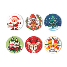 Carica l&#39;immagine nel visualizzatore di Gallery, Set di 6 Sottobicchieri da Dipingere con i numeri (15cm diametro) - Natale