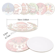 Carica l&#39;immagine nel visualizzatore di Gallery, Set di 6 Sottobicchieri da Dipingere con i numeri (15cm diametro) - Natale