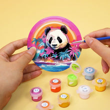 Carica l'immagine nel visualizzatore di Gallery, Set di 6 Sottobicchieri da Dipingere con i numeri (10cm diametro) - Serie Animali