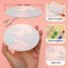 Carica l&#39;immagine nel visualizzatore di Gallery, Set di 6 Sottobicchieri da Dipingere con i numeri (15cm diametro) - Tramonti
