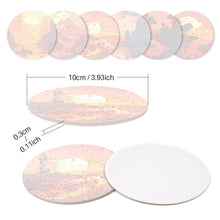 Carica l&#39;immagine nel visualizzatore di Gallery, Set di 6 Sottobicchieri da Dipingere con i numeri (15cm diametro) - Tramonti