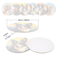 Carica l&#39;immagine nel visualizzatore di Gallery, Set di 6 Sottobicchieri da Dipingere con i numeri (15cm diametro) - Cani