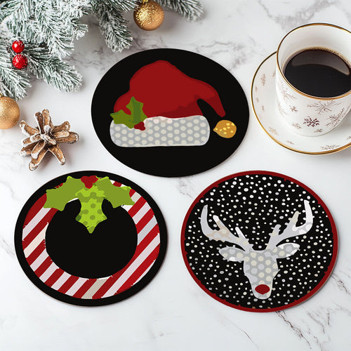 Dipingere con i numeri Sottobicchieri 15cm (4 pezzi) - Regalo di Natale Creativo
