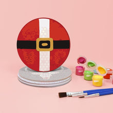 Carica l&#39;immagine nel visualizzatore di Gallery, Set di 4 Sottobicchieri da Dipingere con i numeri (15cm diametro) - Regalo di Natale Creativo