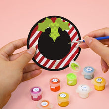 Carica l&#39;immagine nel visualizzatore di Gallery, Set di 4 Sottobicchieri da Dipingere con i numeri (15cm diametro) - Regalo di Natale Creativo